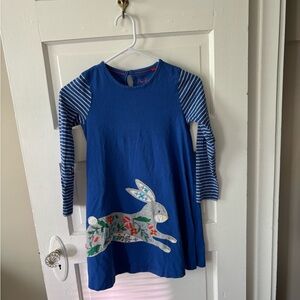 Mini Boden Blue Long Sleeve Tee with Rabbit Design